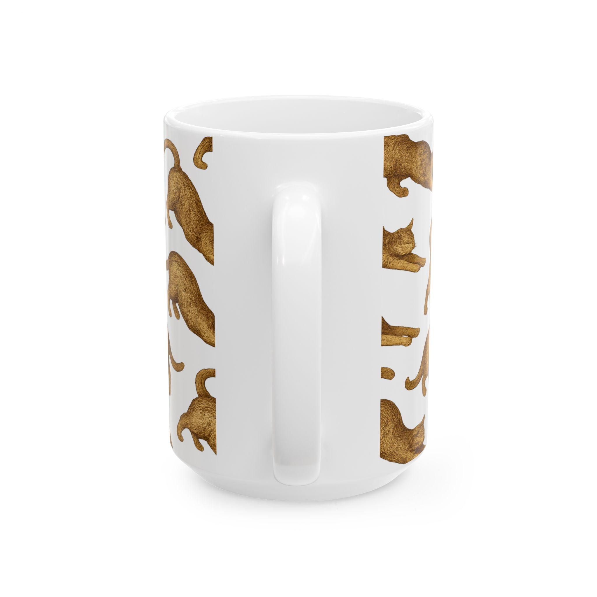 Vintage Stretching Cats Full Wrap Coffee Mug | Cats Gift | Ceramic Mug