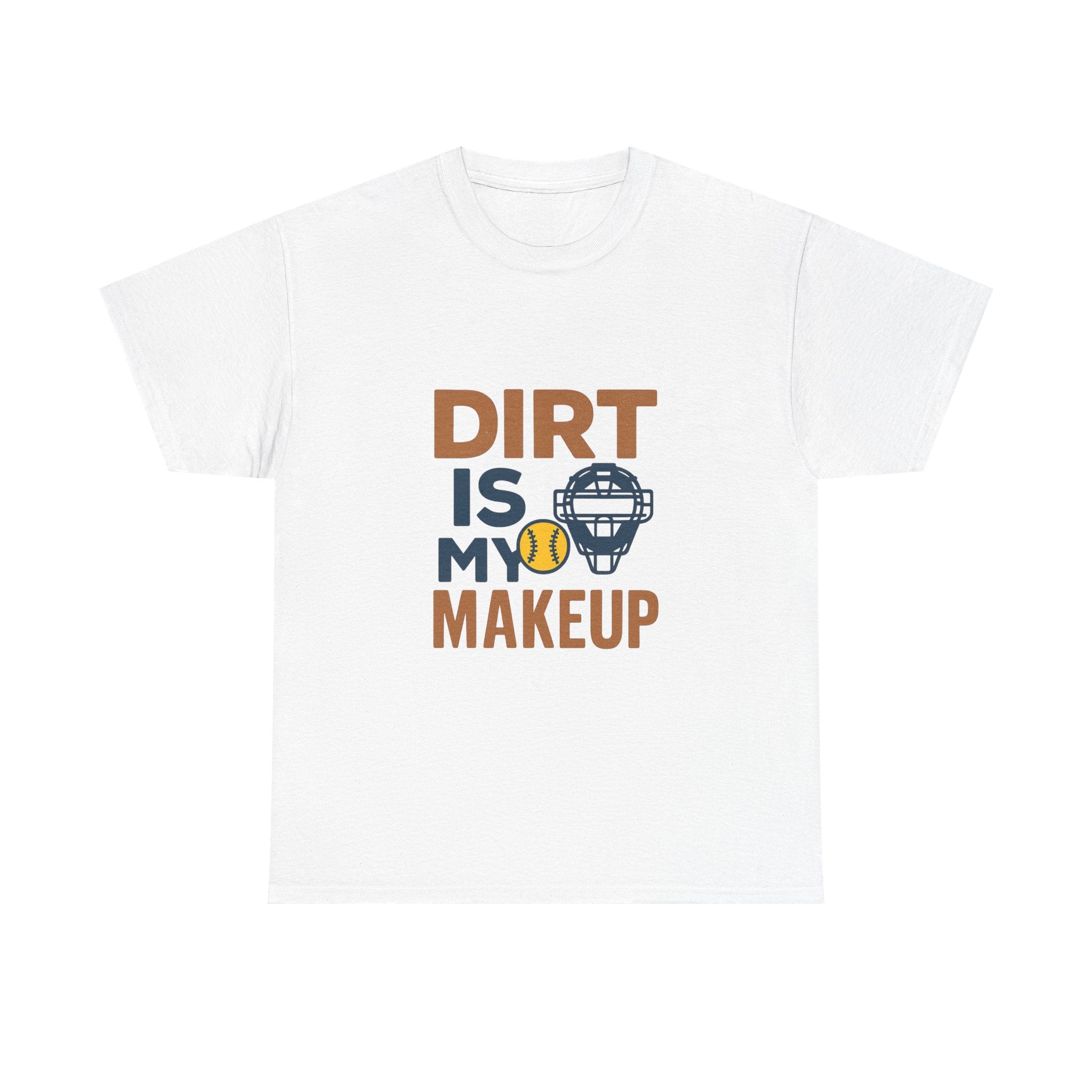 Softball Catcher Dirt Is My Makeup T-Shirt | Cat Lover Gift | Graphic Tee