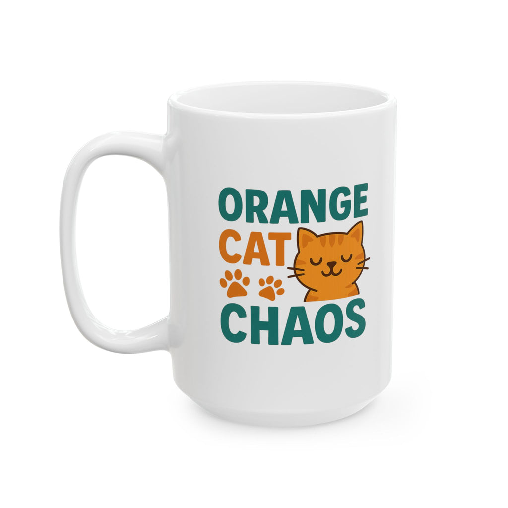 Orange Cats Choose Chaos Coffee Mug | Funny Cat Gift | Ceramic Mug