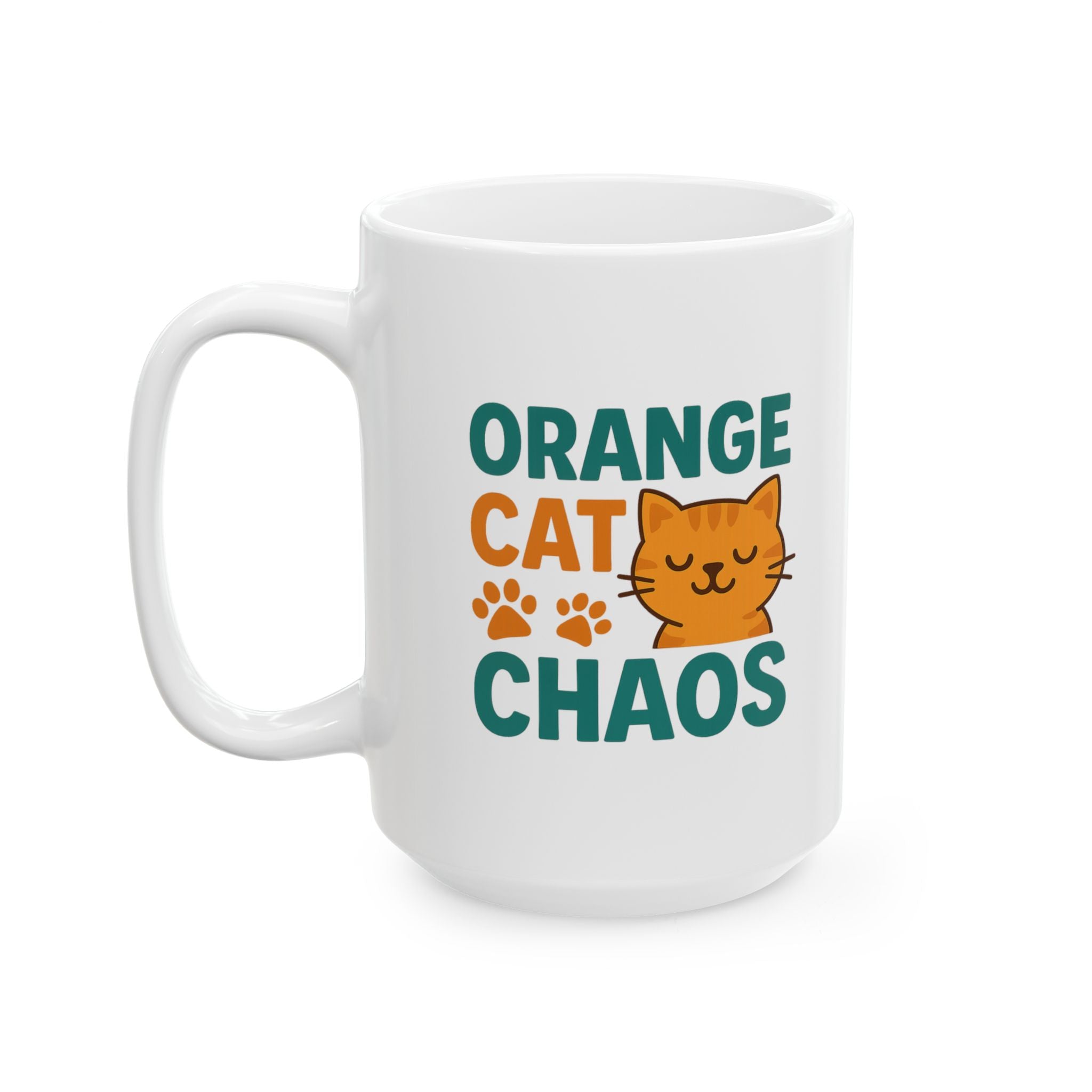 Orange Cats Choose Chaos Coffee Mug | Funny Cat Gift | Ceramic Mug