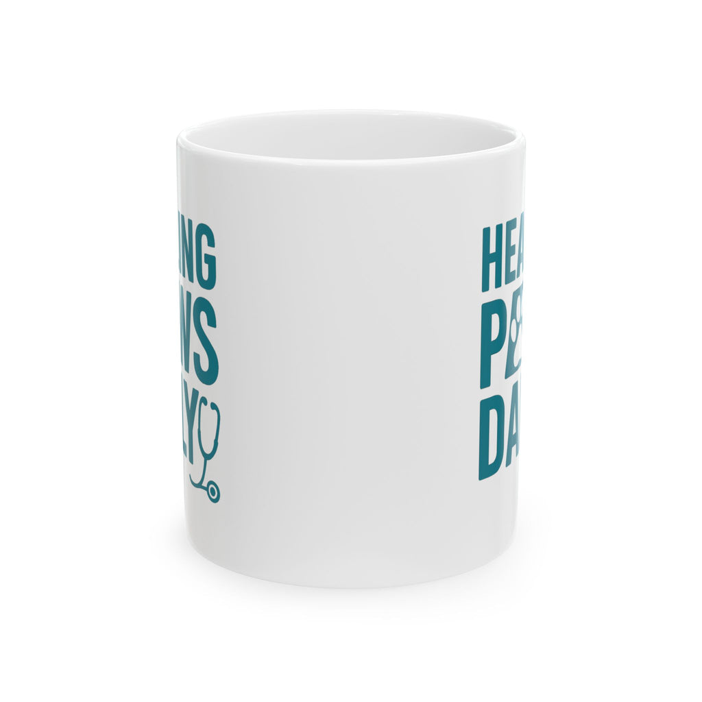 Veterinary Technician Healing Paws Daily Coffee Mug | Unique Gift | Ceramic Mug