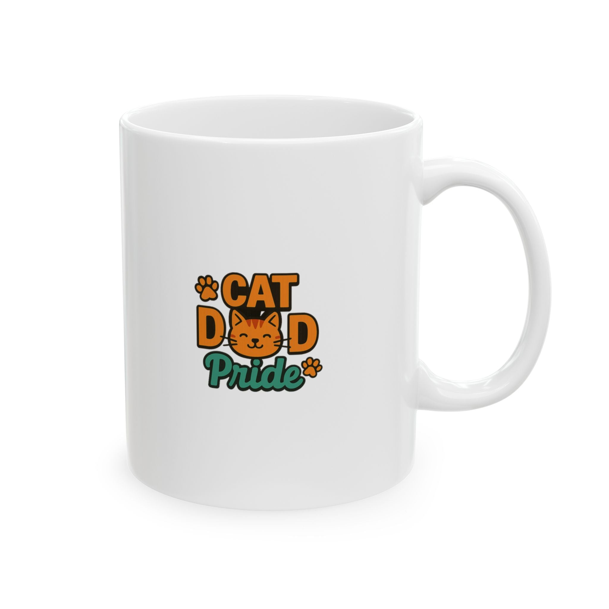 Cat Dad Just Here For The Cats Coffee Mug | Cat Humor Gift | Ceramic Mug