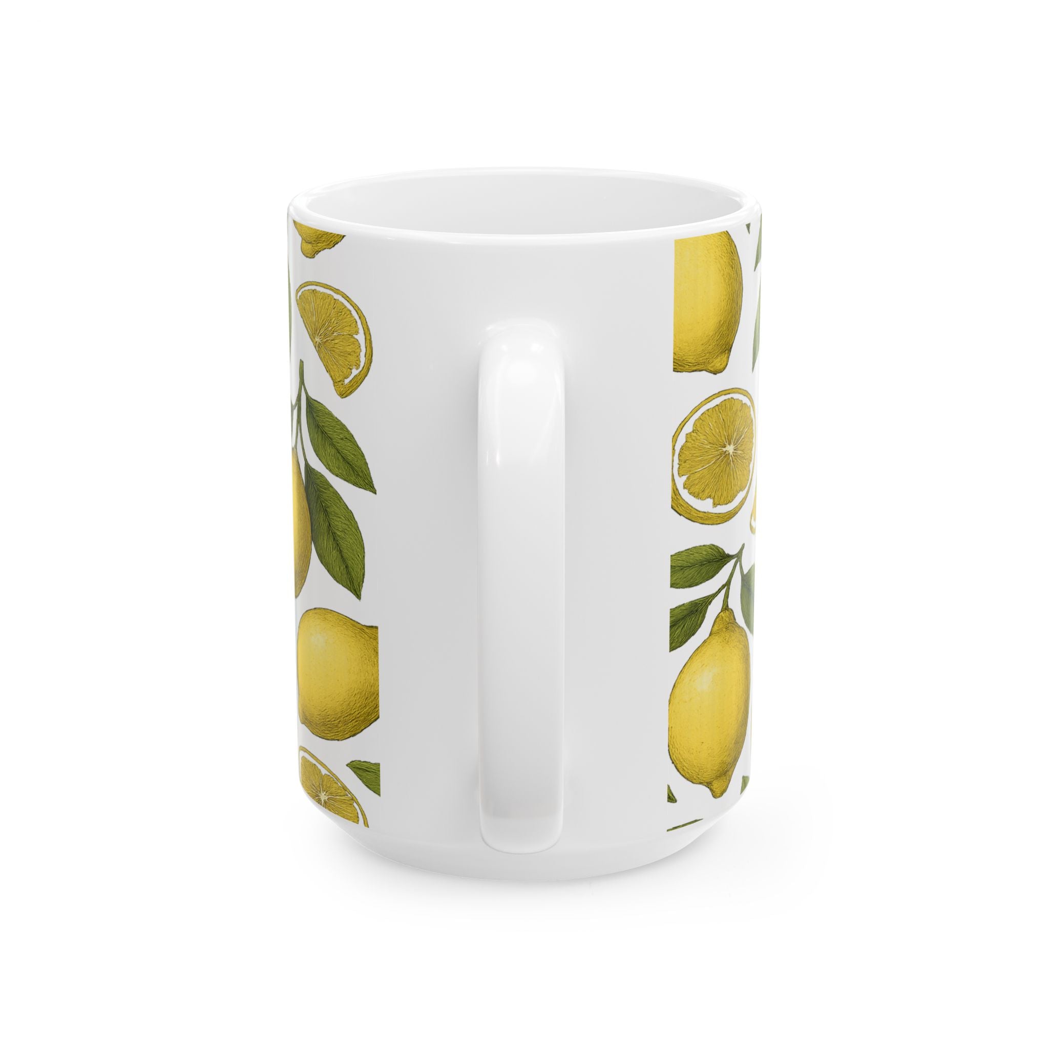Botanical Lemons Full Wrap Coffee Mug | Fruit Gift | Ceramic Mug