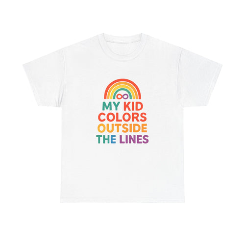 Autism Parent My Kid Colors Outside The Lines T-Shirt