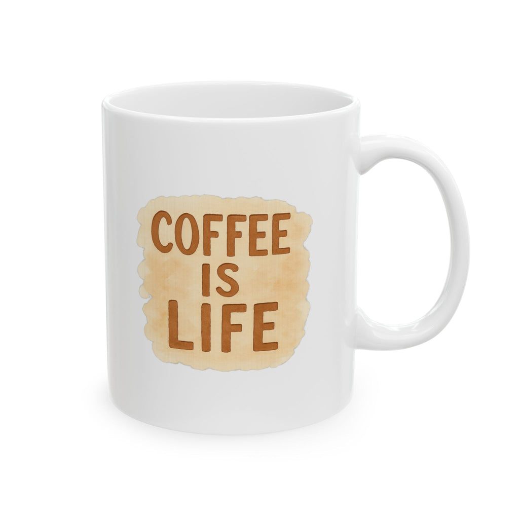 Coffee Is Life No Substitutes Accepted Coffee Mug | Coffee Lover Gift | Ceramic Mug