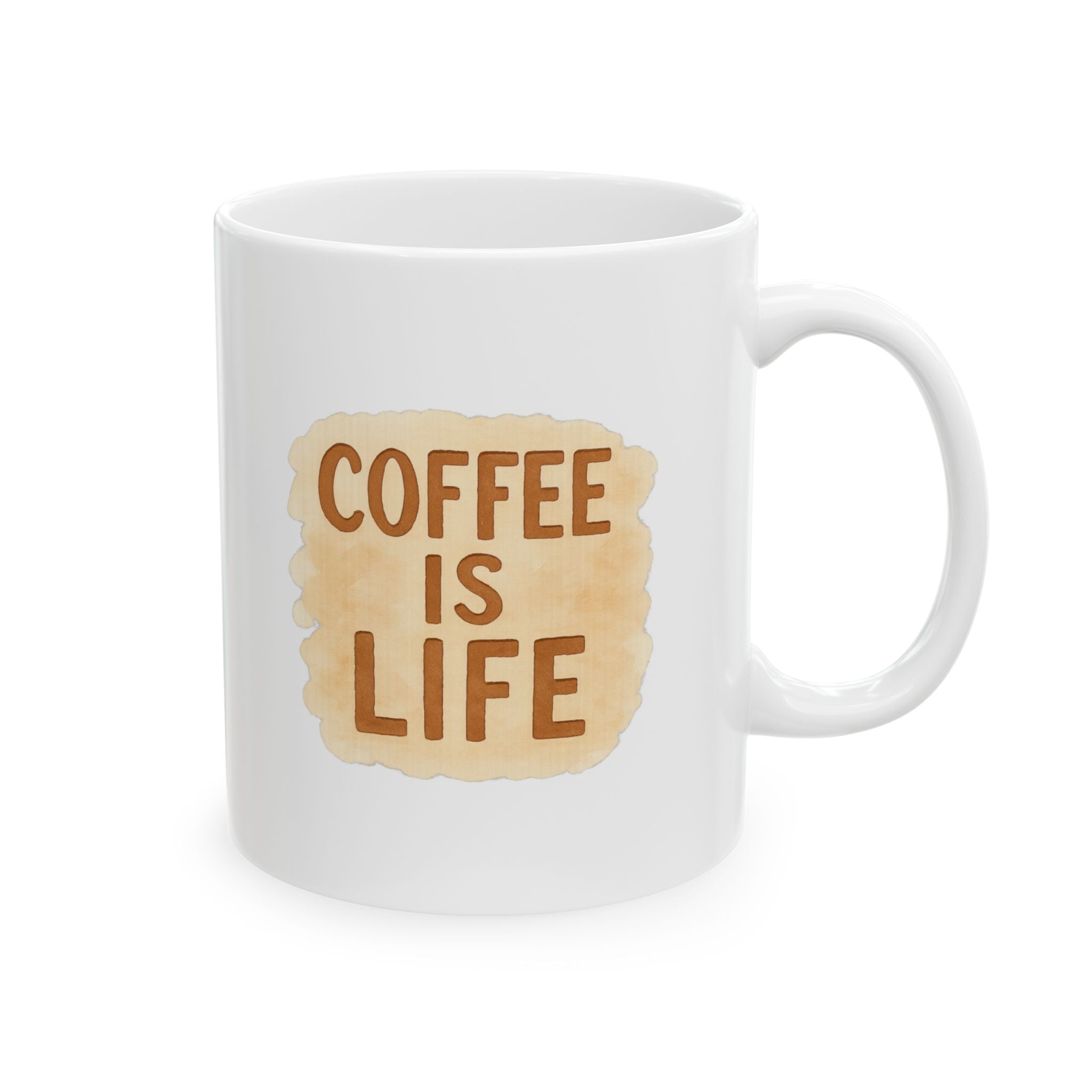 Coffee Is Life No Substitutes Accepted Coffee Mug | Coffee Lover Gift | Ceramic Mug