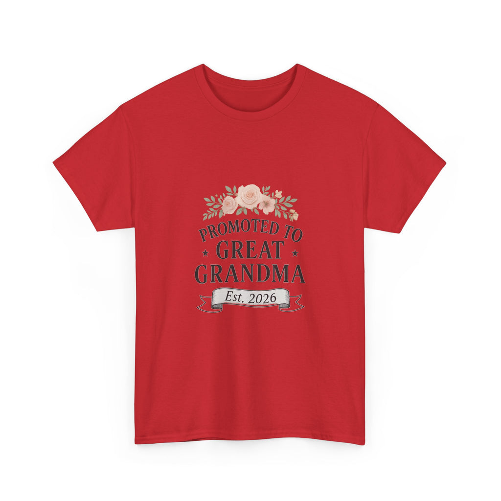 Promoted To Great Grandma Est 2026 T-Shirt | Gift for Grandma | Graphic Tee