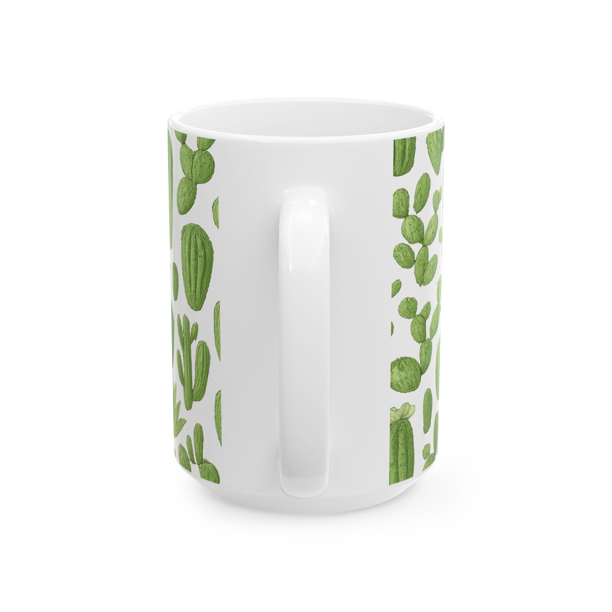 Botanical Mixed Cactus Collection Full Wrap Coffee Mug | Cactus Gift | Ceramic Mug