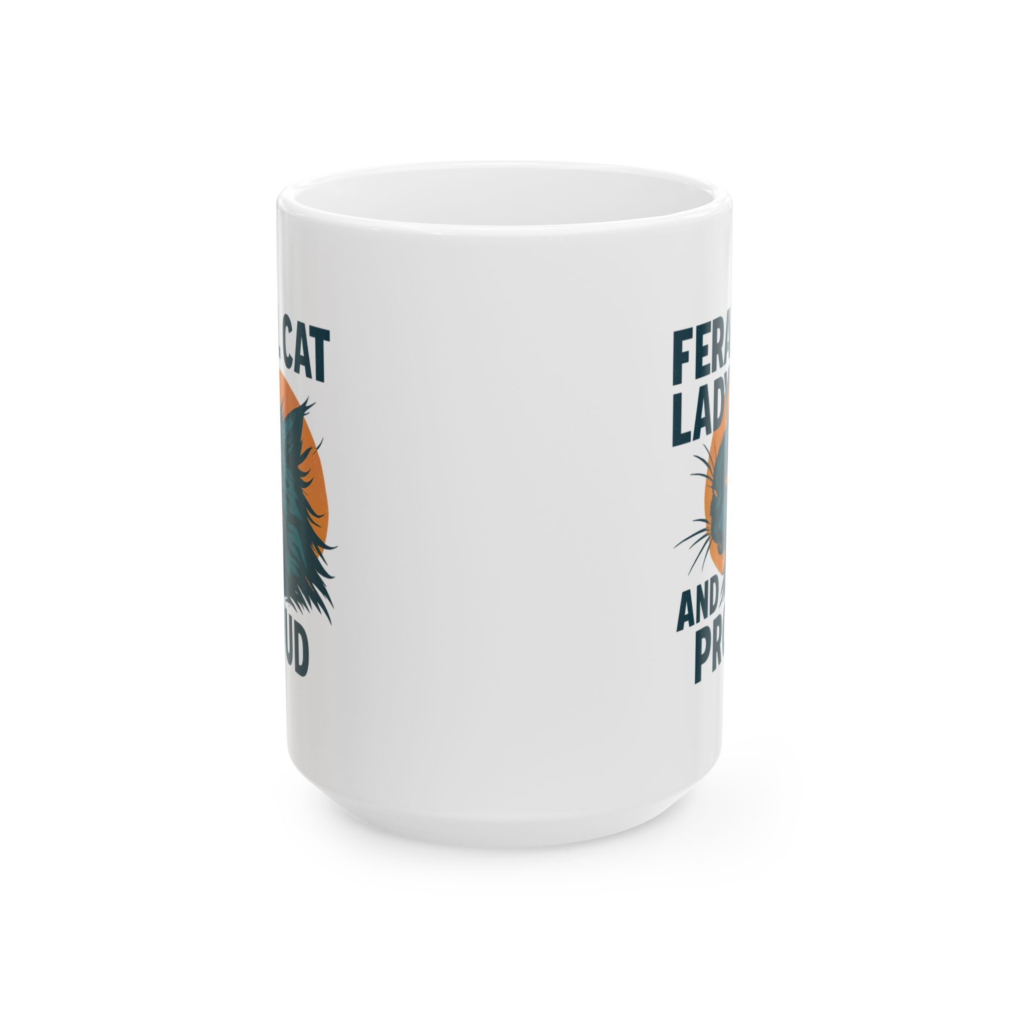 Feral Cat Lady And Proud Coffee Mug | Cat Lover Gift | Ceramic Mug