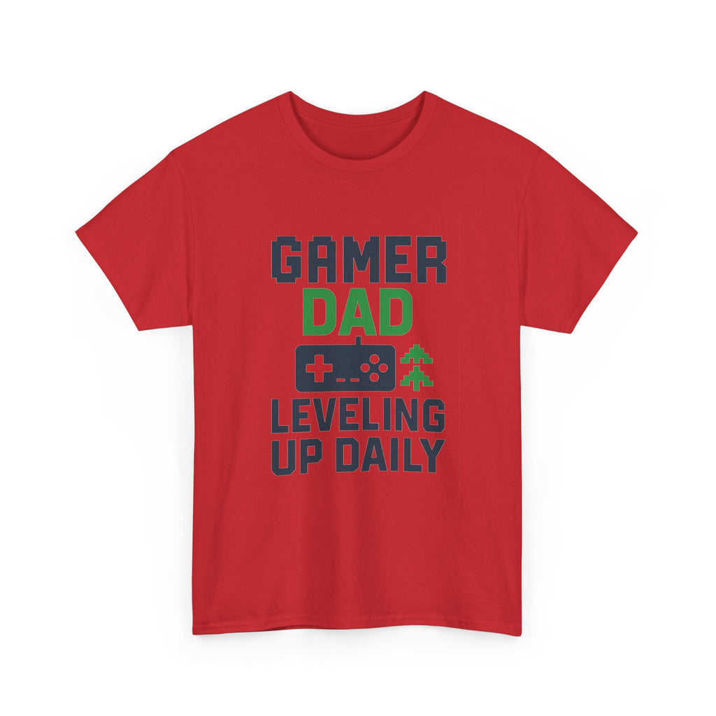 Gamer Dad Leveling Up Daily T-Shirt | Gift for Dad | Graphic Tee