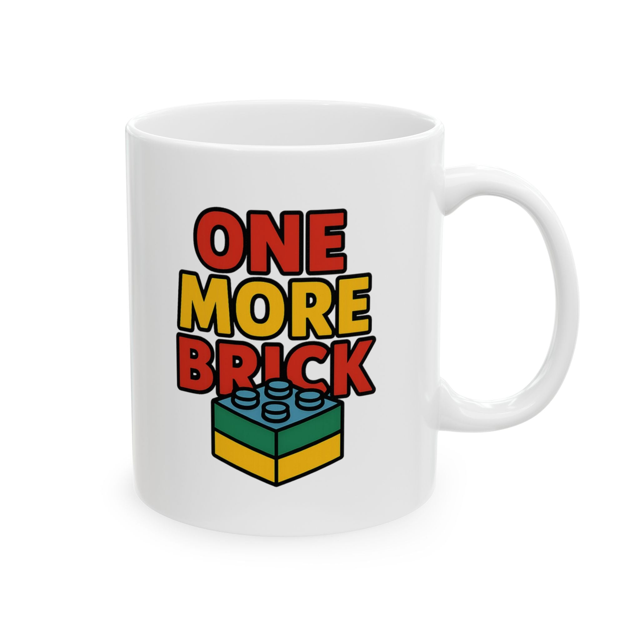 Lego Builder One More Brick One More Sip Coffee Mug | Unique Gift | Ceramic Mug