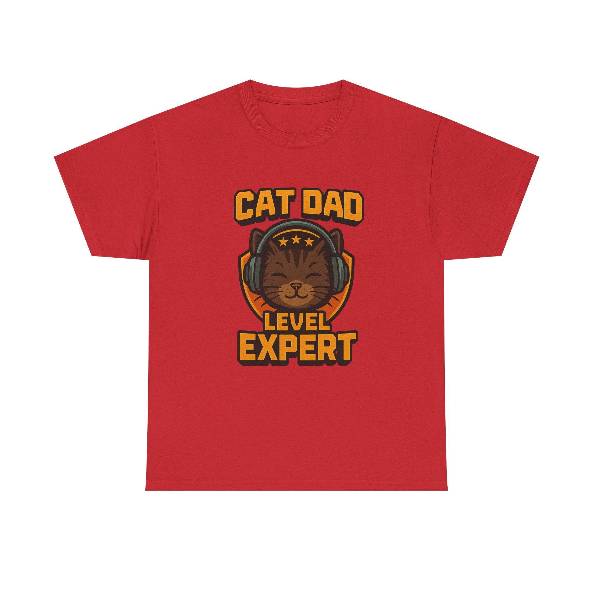 Cat Dad Level Expert Feline T-Shirt | Cat Lover Gift | Graphic Tee