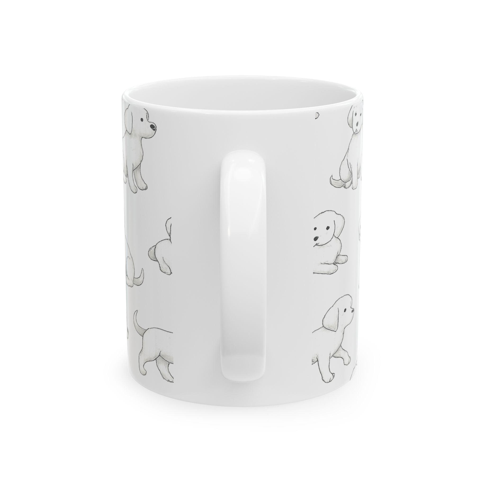 Delicate Playful Puppies Full Wrap Coffee Mug | Dogs Gift | Ceramic Mug