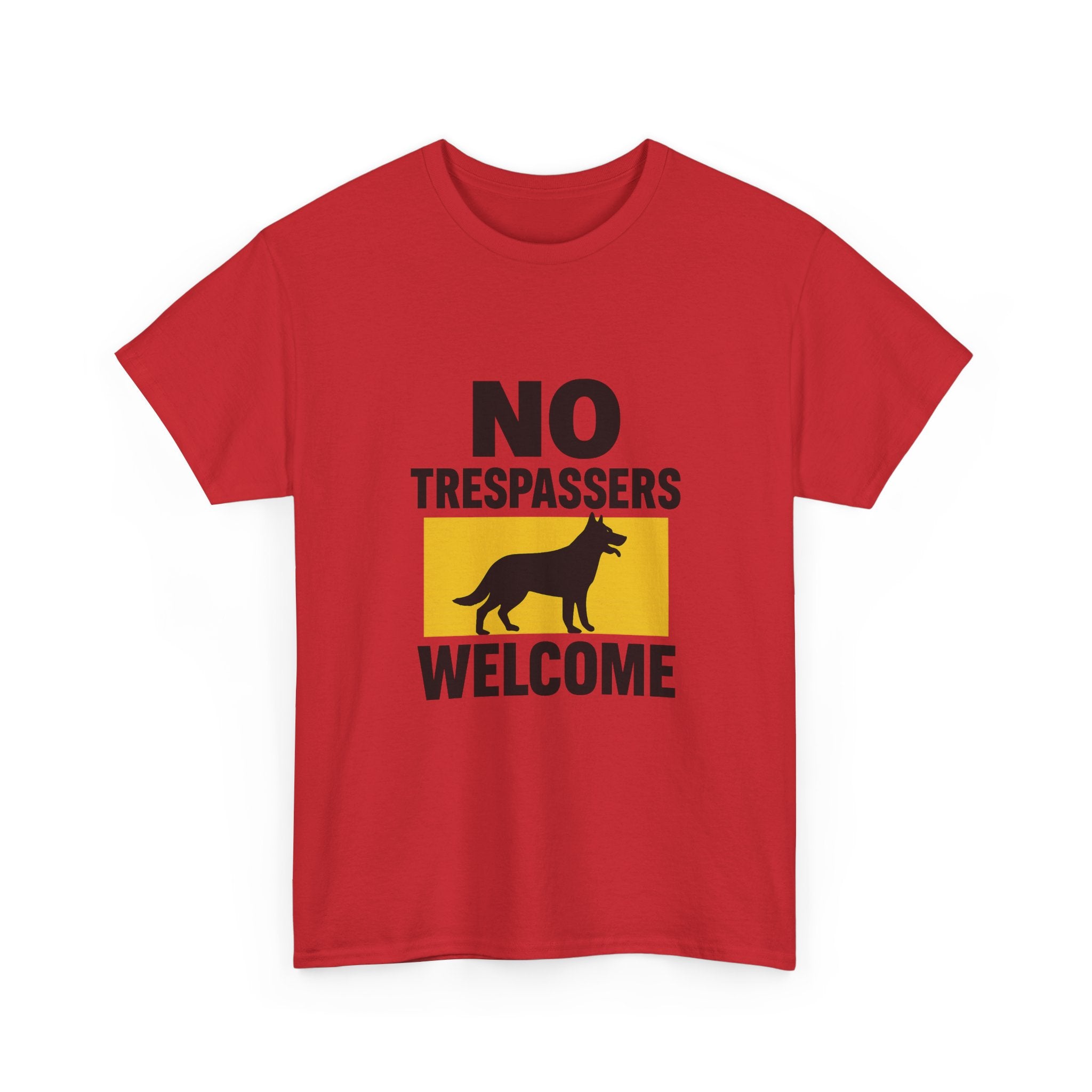 Guard Dog Dad No Trespassers Welcome T-Shirt | Dog Lover Gift | Graphic Tee