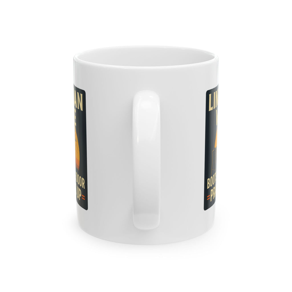 Lineman Wife Boots At The Door Prayers In The Air Ceramic Mug