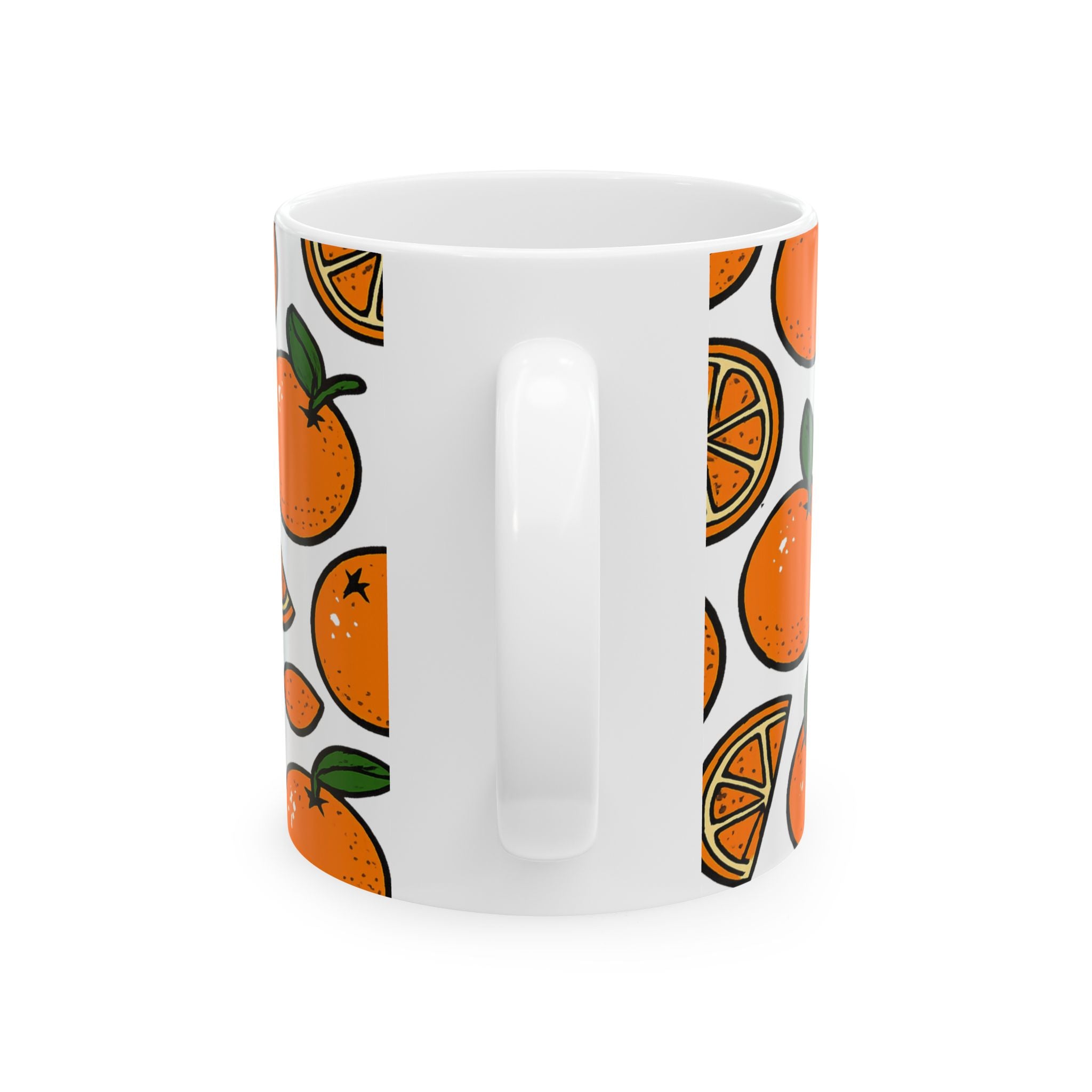 Bold Oranges Full Wrap Coffee Mug | Fruit Gift | Ceramic Mug