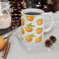 Watercolor Oranges Pattern Coffee Mug | Fruit Lover Gift | Ceramic Mug