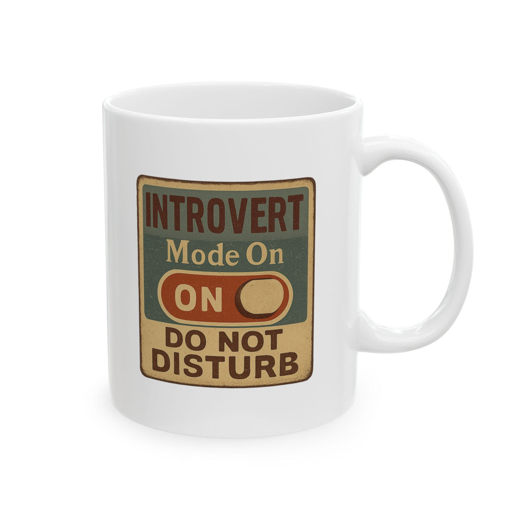Introvert Recharging Please Wait Coffee Mug | Funny Introvert Humor | Ceramic Mug