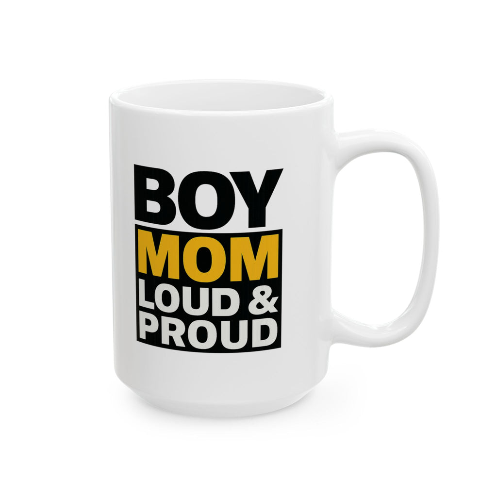 Boy Mom Energy Level Chaos Coffee Mug | Funny Mom Gift | Ceramic Mug