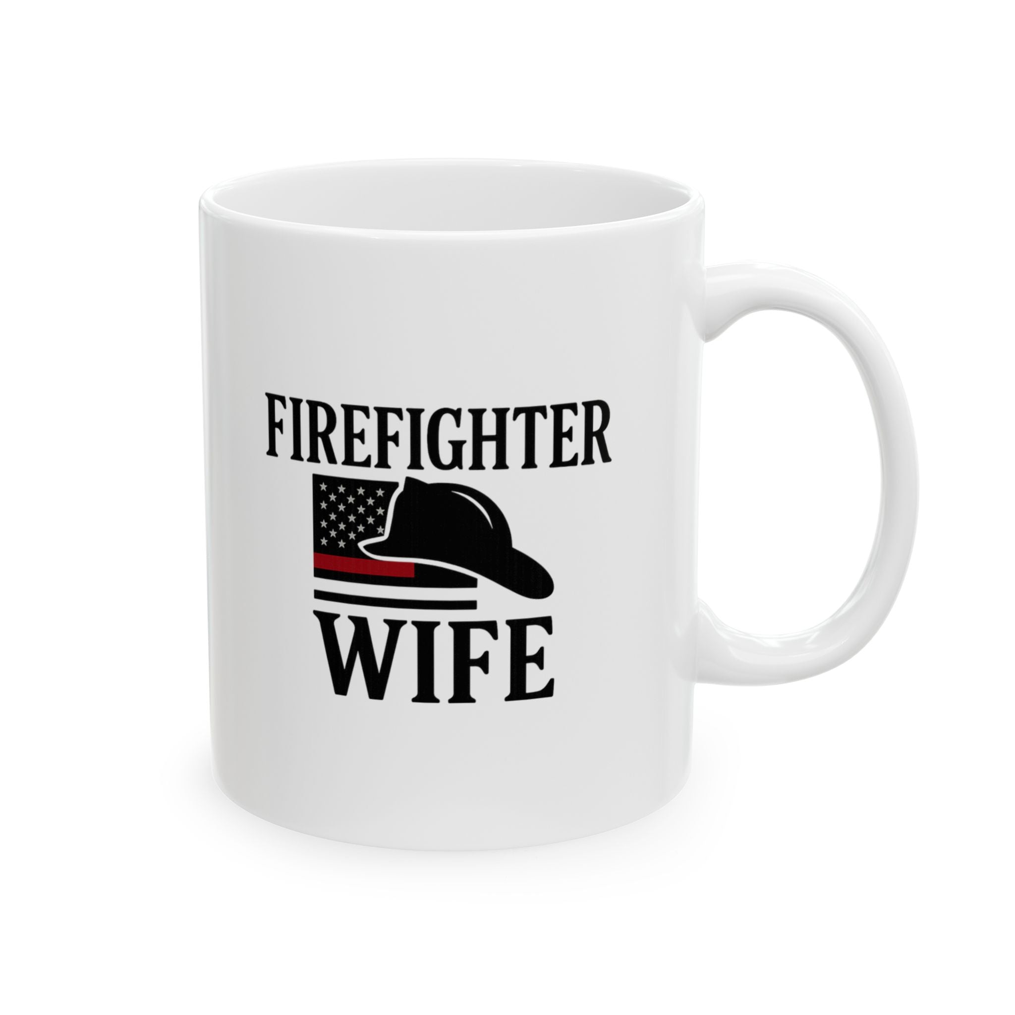 Firefighter Wife Thin Red Line Coffee Mug | Unique Gift | Ceramic Mug