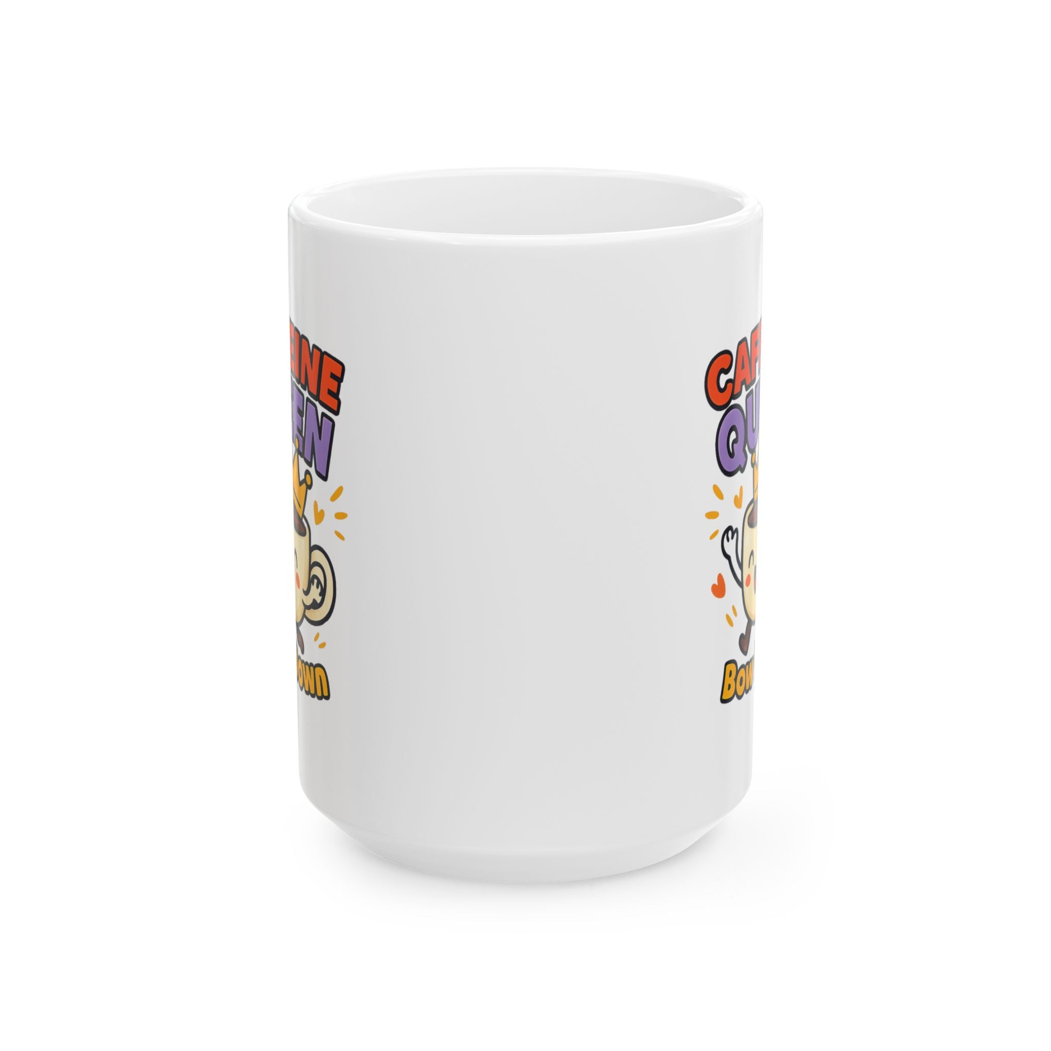 Caffeine Queen Title Earned Daily Coffee Mug | Funny Coffee Gift | Ceramic Mug