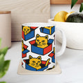 Bold Cats In Boxes Full Wrap Coffee Mug | Cats Gift | Ceramic Mug