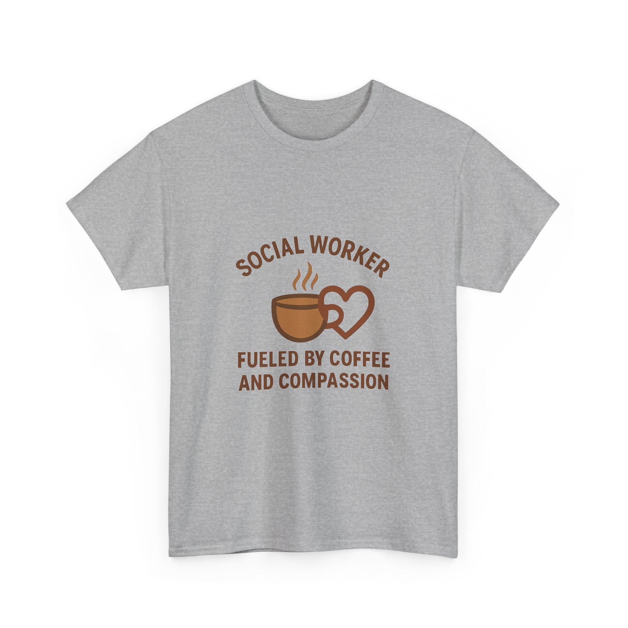 Social Worker Fueled By Coffee And Compassion T-Shirt | Coffee Lover Gift | Graphic Tee