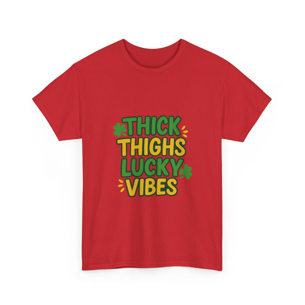 Thick Thighs Lucky Vibes St Patricks T-Shirt | Unique Gift | Graphic Tee