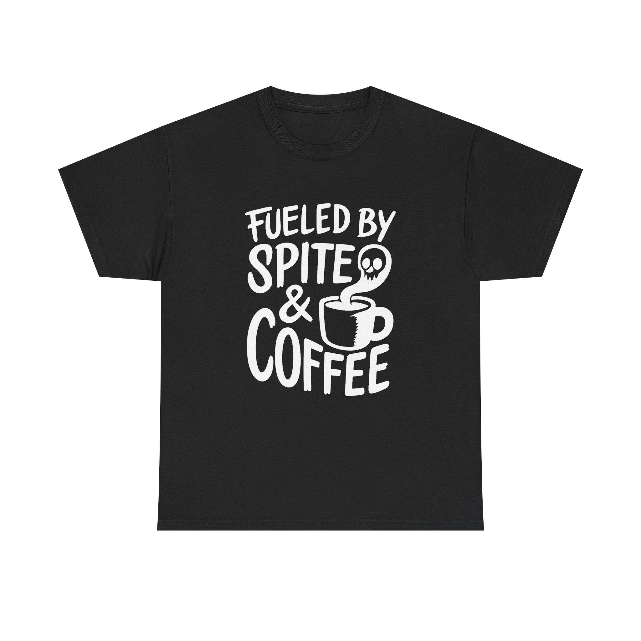 Fueled By Spite And Coffee Funny T-Shirt | Coffee Lover Gift | Graphic Tee