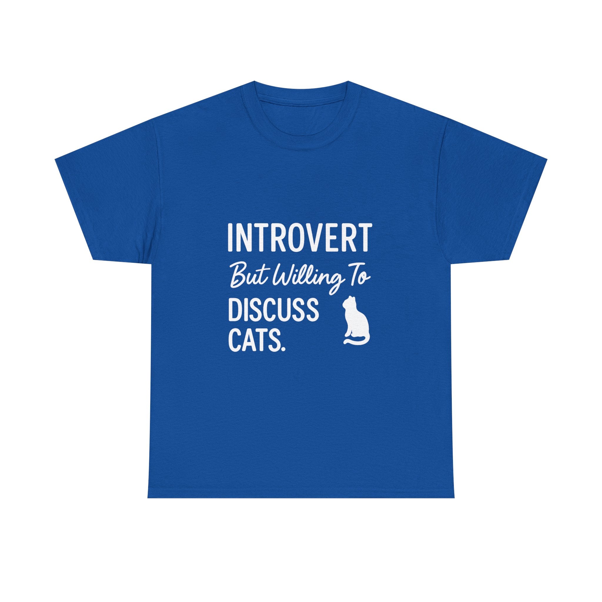 Introvert But Willing To Discuss Cats T-Shirt | Cat Lover Gift | Graphic Tee