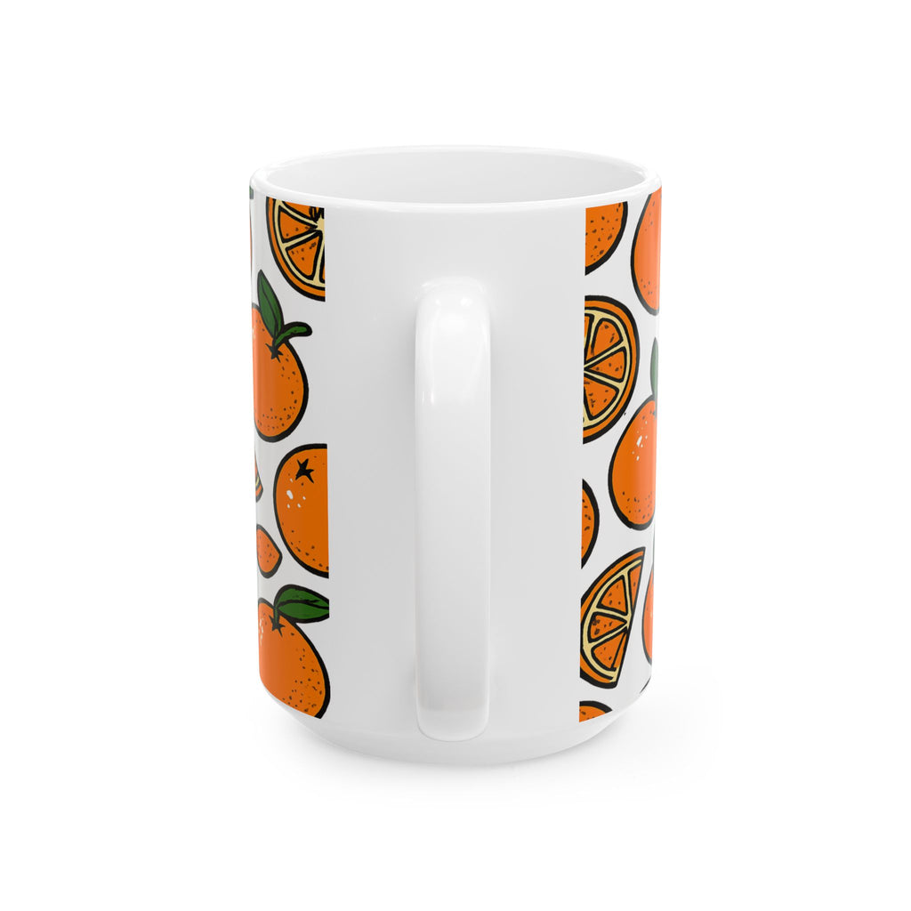 Bold Oranges Full Wrap Coffee Mug | Fruit Gift | Ceramic Mug