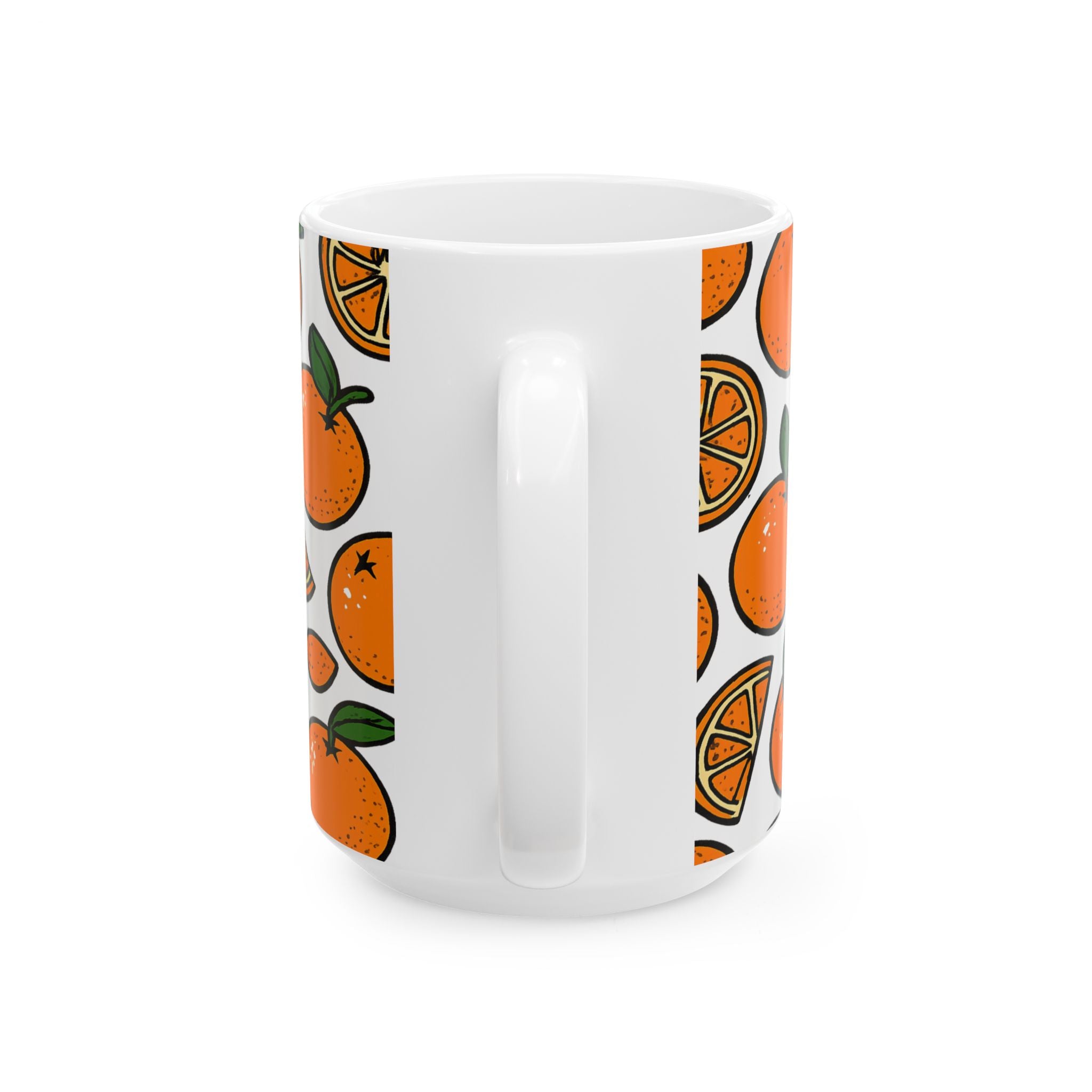 Bold Oranges Full Wrap Coffee Mug | Fruit Gift | Ceramic Mug