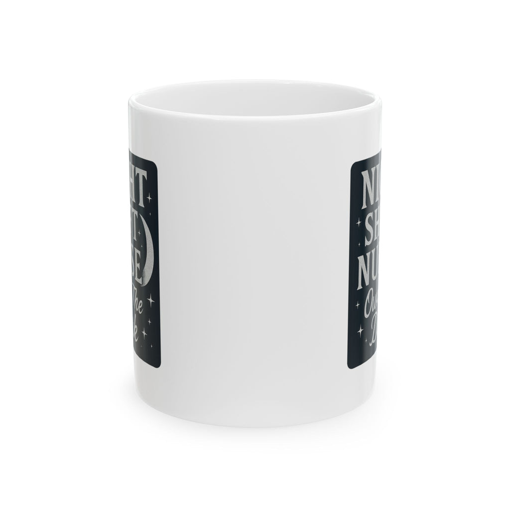 Night Shift Nurse Owns The Dark Ceramic Mug