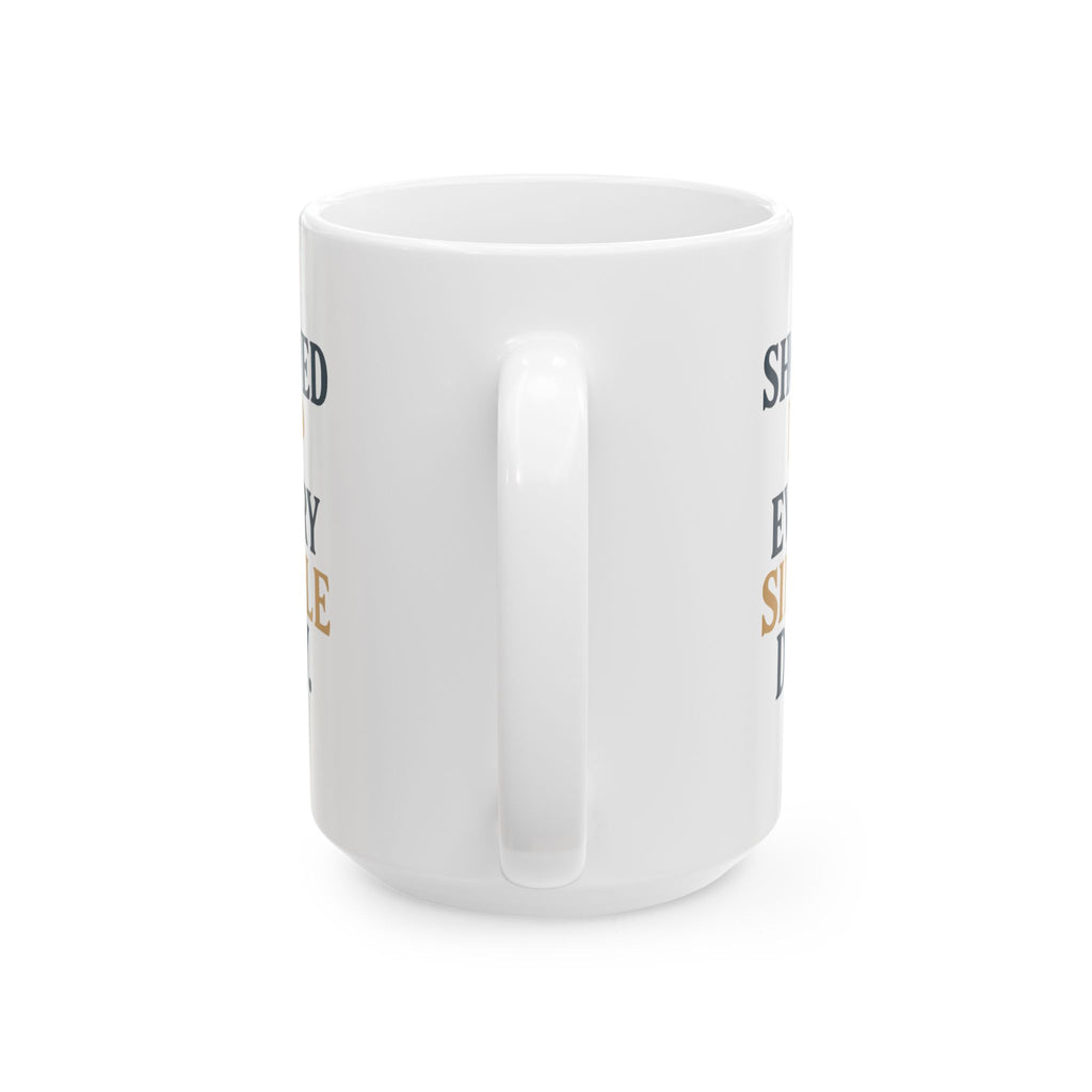 Bonus Dad Showed Up Every Single Day Coffee Mug | Gift for Dad | Ceramic Mug