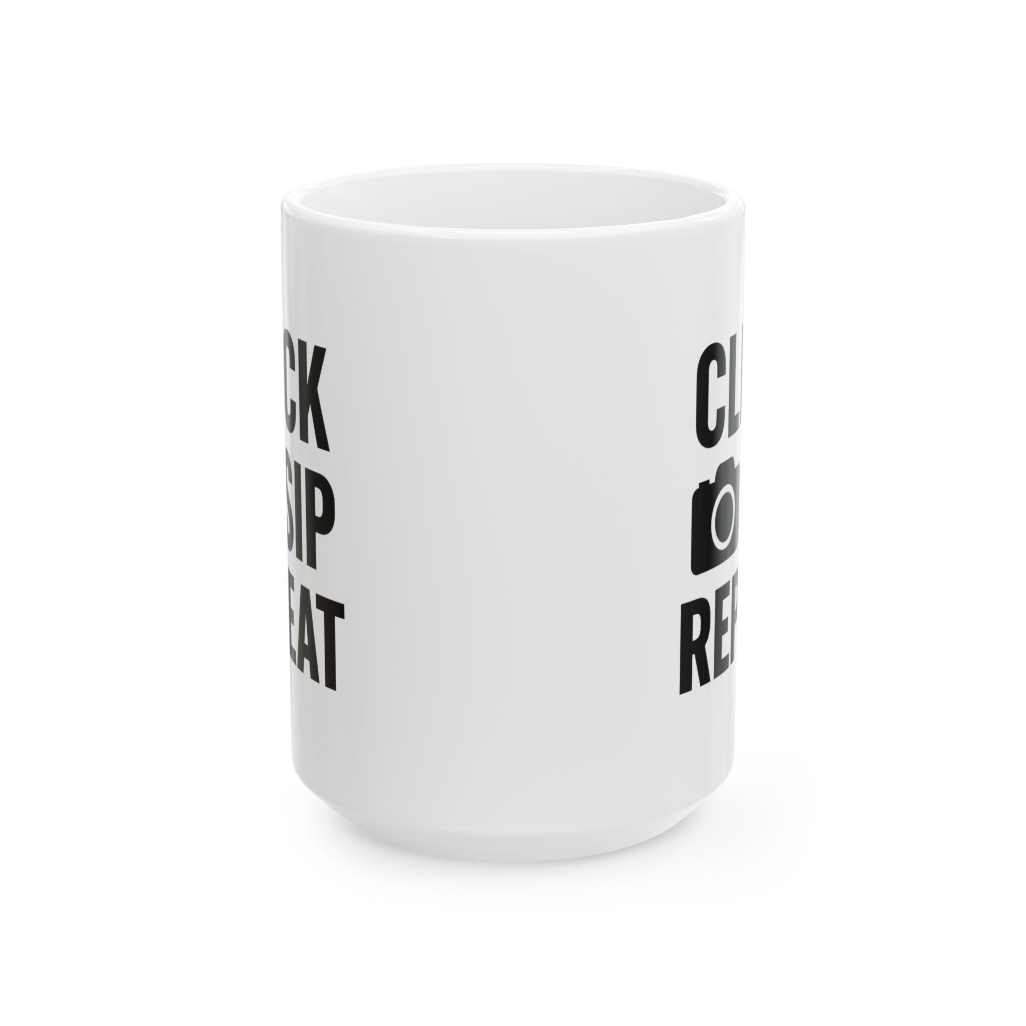 Photographer Click Sip Repeat Coffee Mug | Unique Gift | Ceramic Mug
