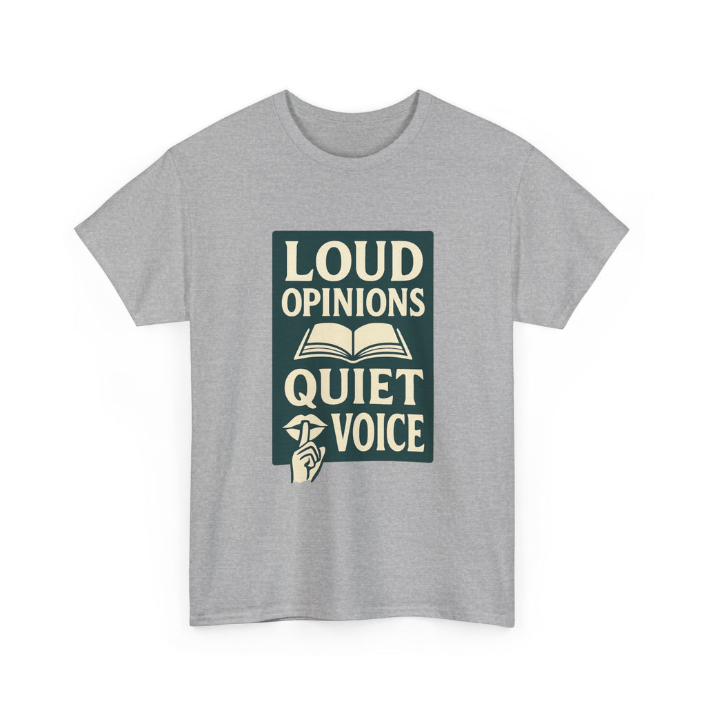 Librarian Loud Opinions Quiet Voice T-Shirt | Unique Gift | Graphic Tee