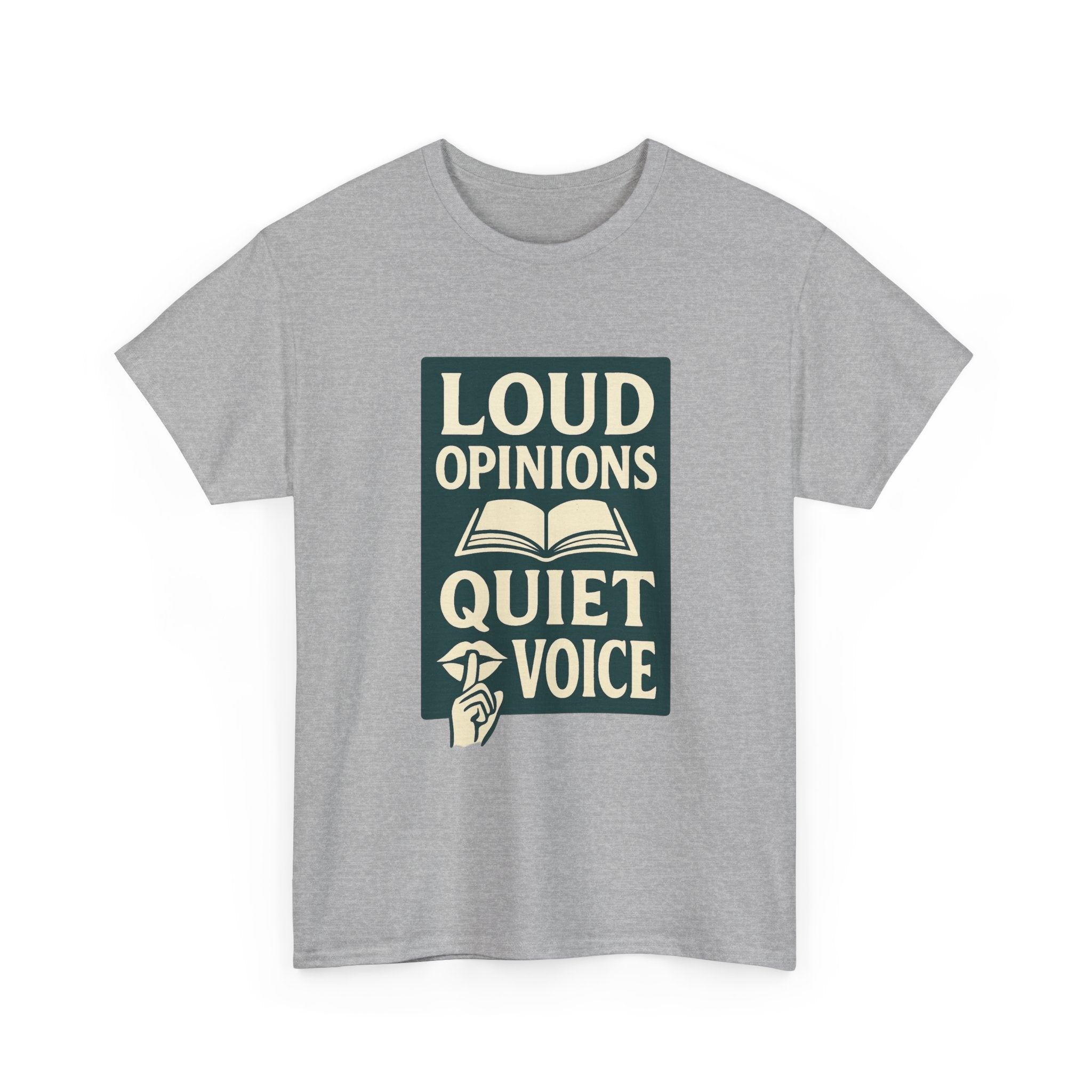 Librarian Loud Opinions Quiet Voice T-Shirt | Unique Gift | Graphic Tee