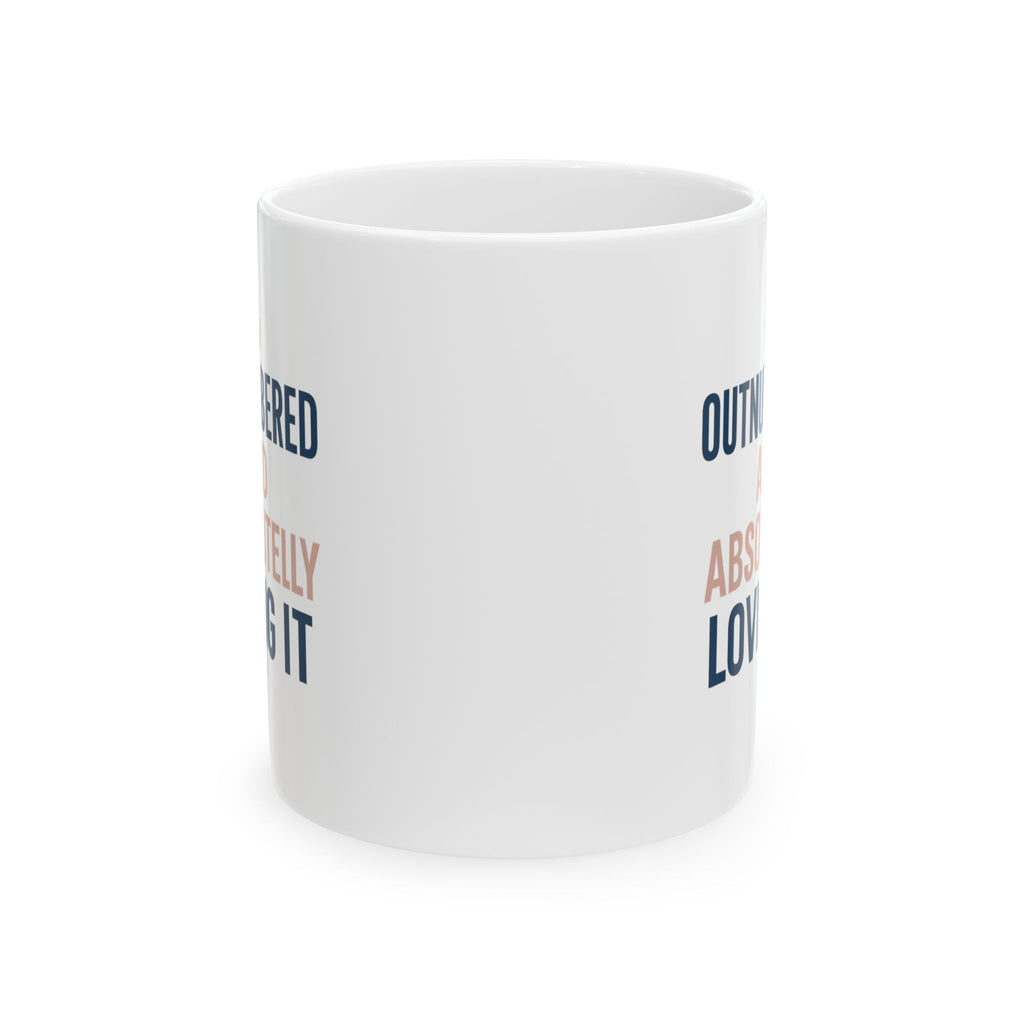 Girl Dad Outnumbered And Absolutely Loving It Coffee Mug | Gift for Dad | Ceramic Mug