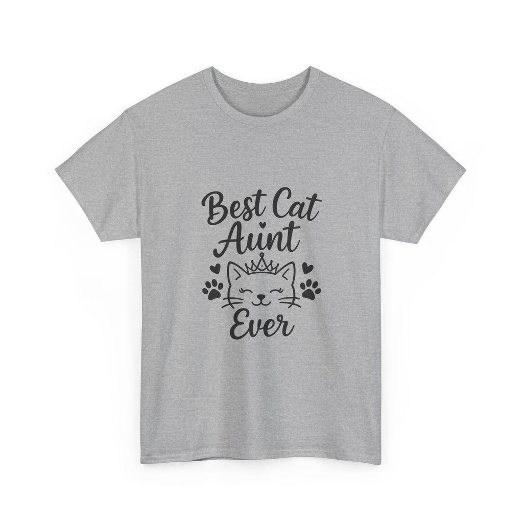 Best Cat Aunt Ever Auntie T-Shirt | Cat Lover Gift | Graphic Tee