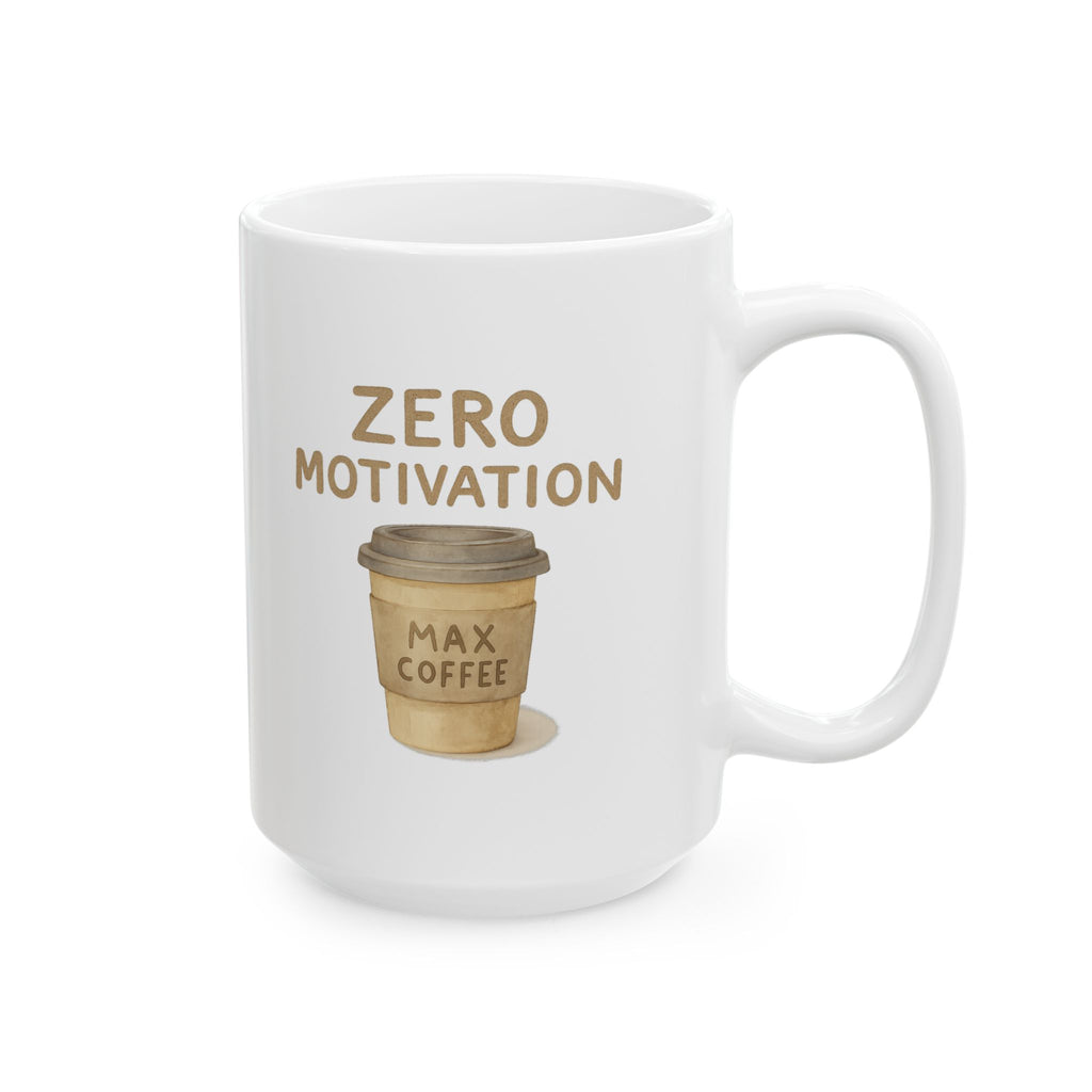 Motivation Level Zero Coffee Level Max Coffee Mug | Funny Gift | Ceramic Mug