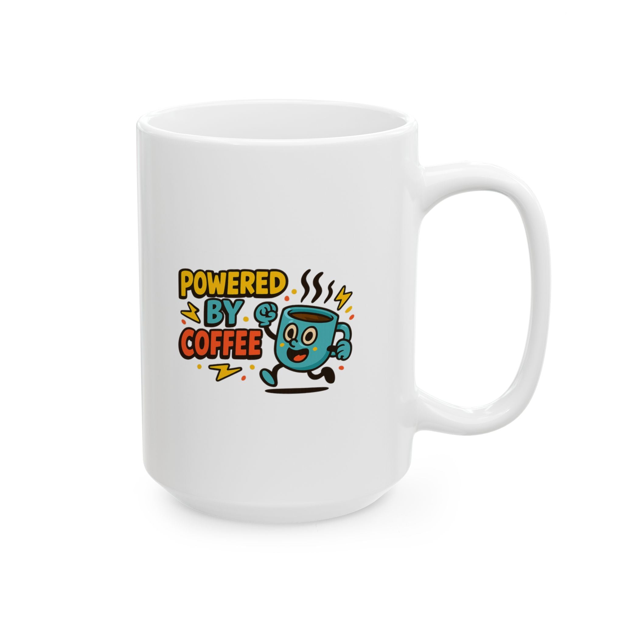 Officially Powered By Coffee Status Good Coffee Mug | Funny Coffee Gift | Ceramic Mug