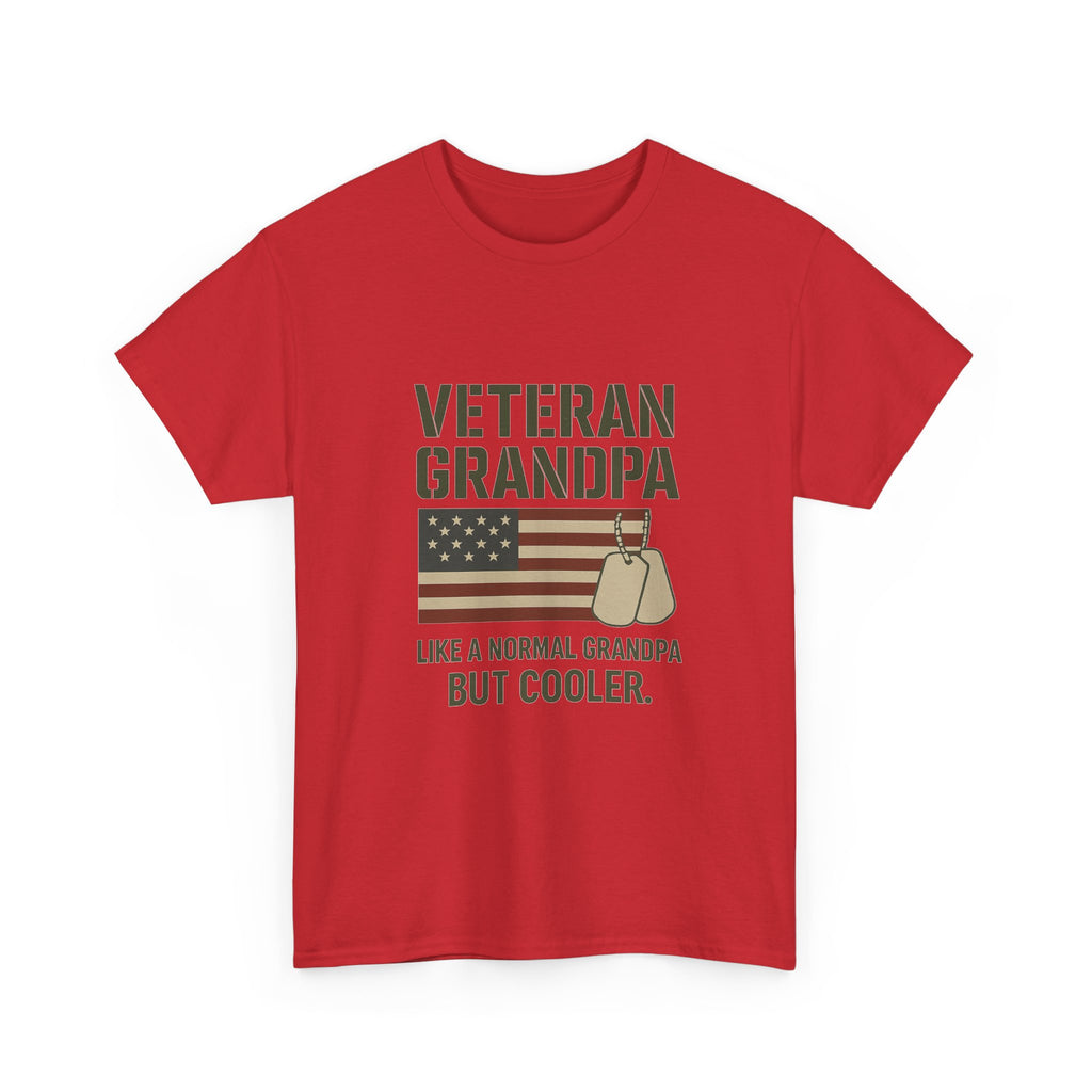 Veteran Grandpa Like A Normal Grandpa But Cooler T-Shirt | Gift for Grandpa | Graphic Tee
