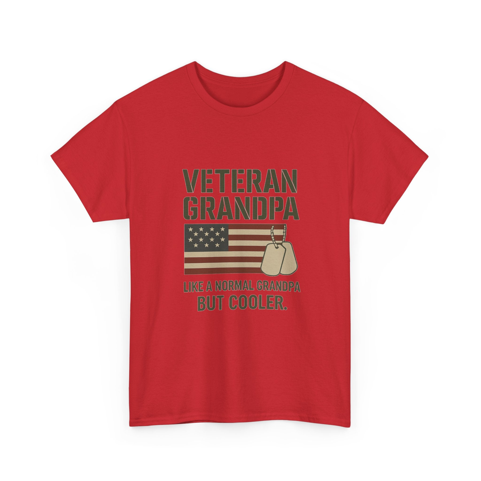 Veteran Grandpa Like A Normal Grandpa But Cooler T-Shirt | Gift for Grandpa | Graphic Tee