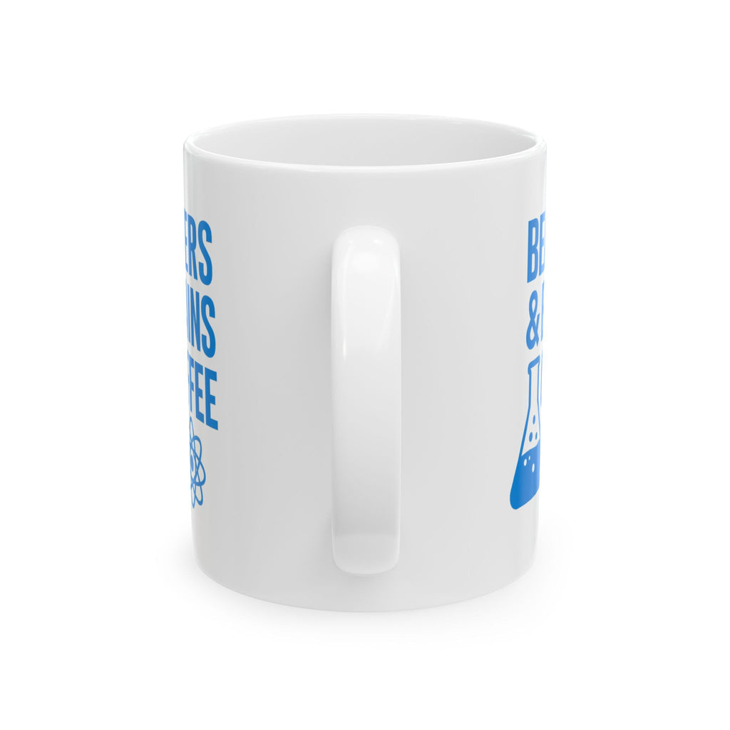 Science Teacher Beakers And Brains Coffee Coffee Mug | Teacher Gift | Ceramic Mug