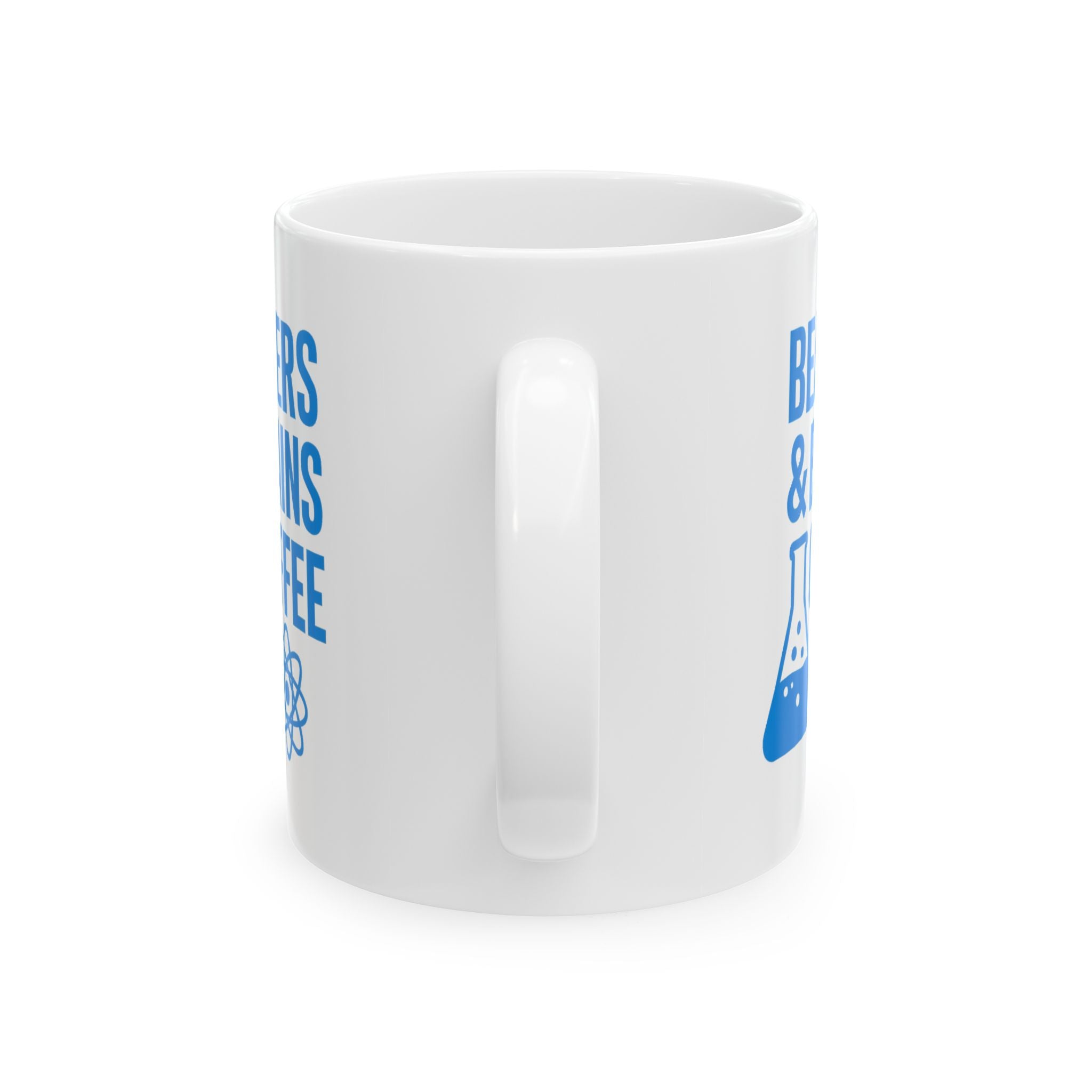 Science Teacher Beakers And Brains Coffee Coffee Mug | Teacher Gift | Ceramic Mug