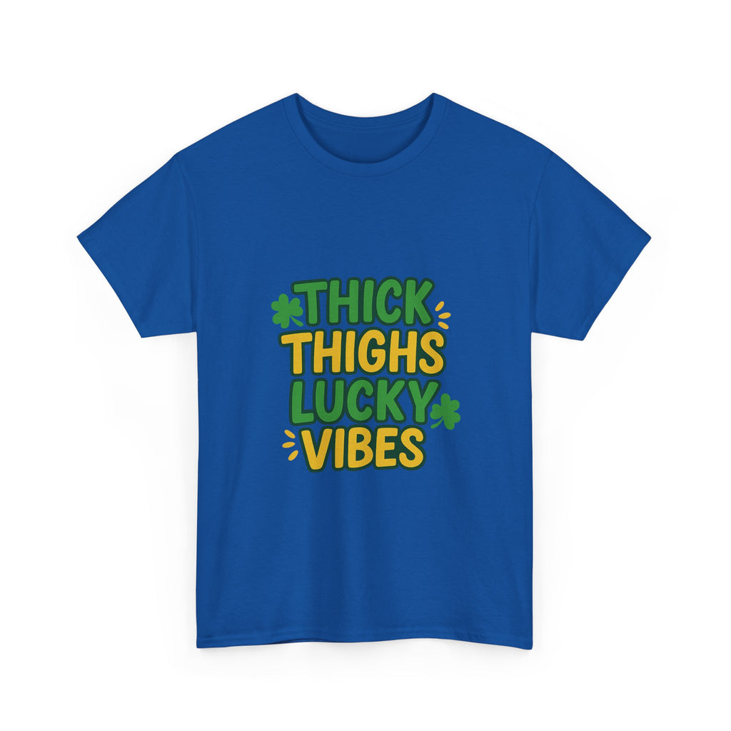 Thick Thighs Lucky Vibes St Patricks T-Shirt | Unique Gift | Graphic Tee