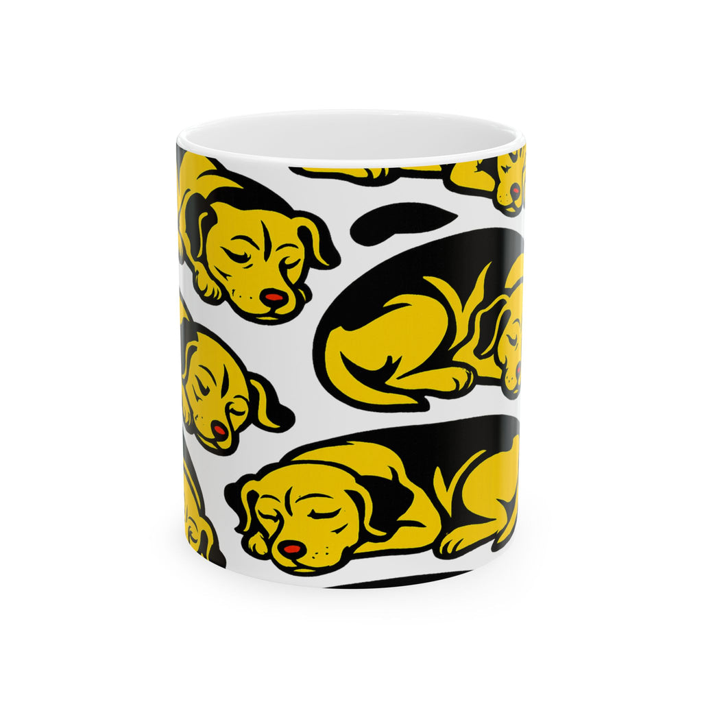 Bold Sleeping Dogs Full Wrap Coffee Mug | Dogs Gift | Ceramic Mug