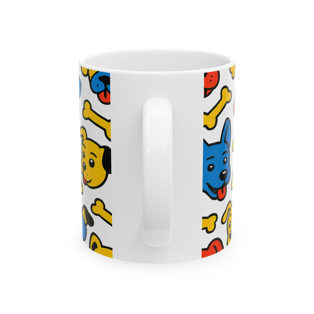 Bold Dogs With Bones Full Wrap Coffee Mug | Dogs Gift | Ceramic Mug