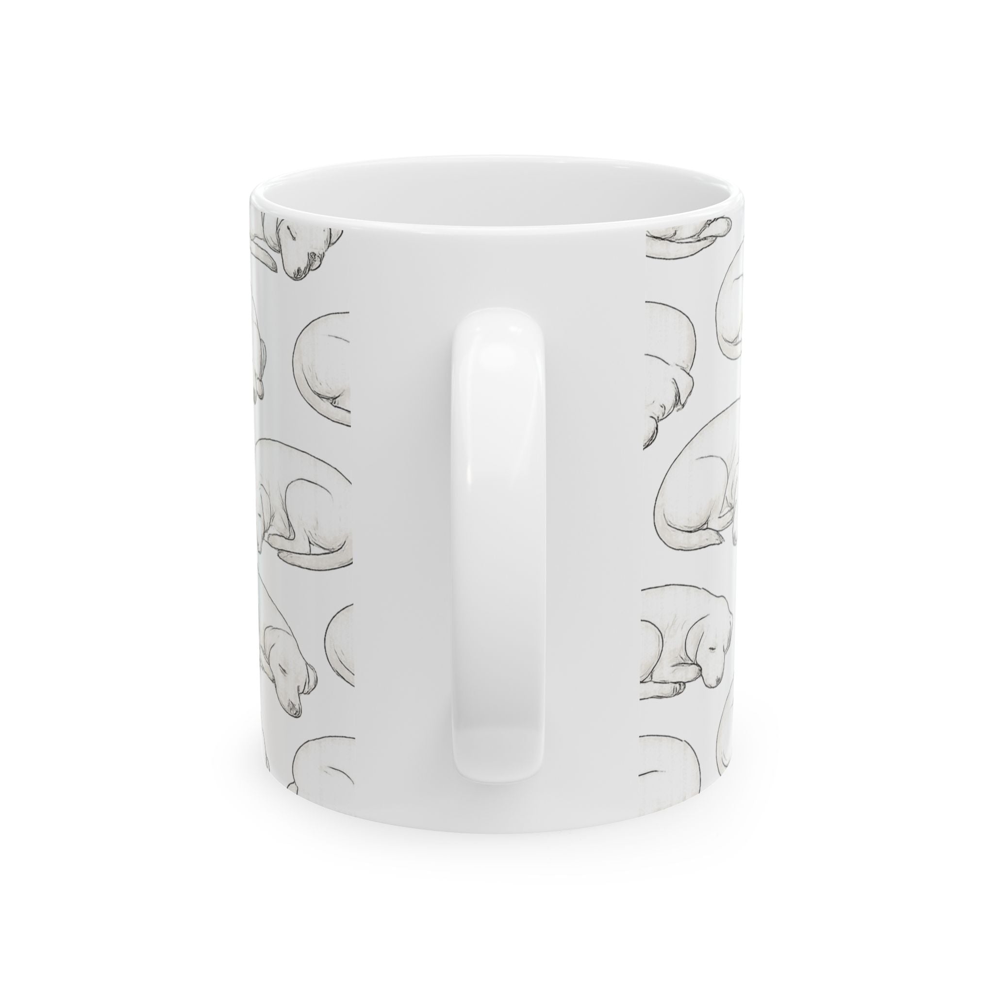 Delicate Sleeping Dogs Full Wrap Coffee Mug | Dogs Gift | Ceramic Mug