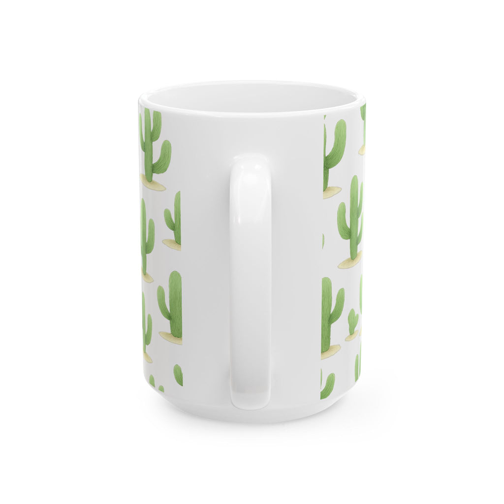 Watercolor Saguaro Cactus Desert Full Wrap Coffee Mug | Cactus Gift | Ceramic Mug